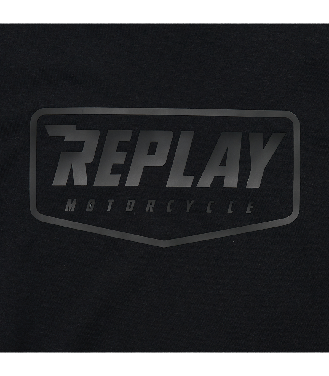REPLAY MOTORCYCLE ガーメントダイ ロゴプリントTシャツ 詳細画像 ブラック 4